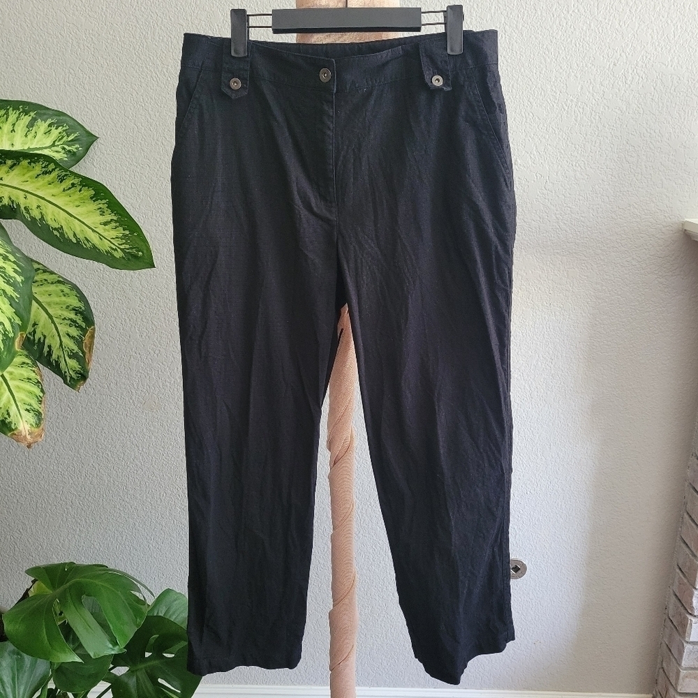Rafaella Black Wide Leg Pants